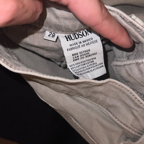 Hudson Jean Nico Midrise Ankle Super Skinny Silver Field Jean size 29 - Picture 6 of 9